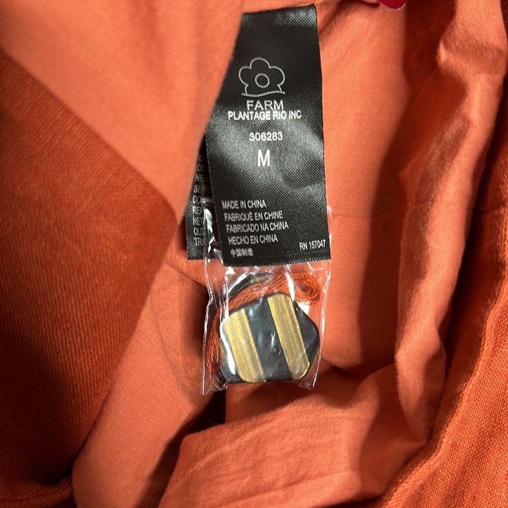 FARM Rio Rust Orange Linen Blazer - Picture 10 of 12